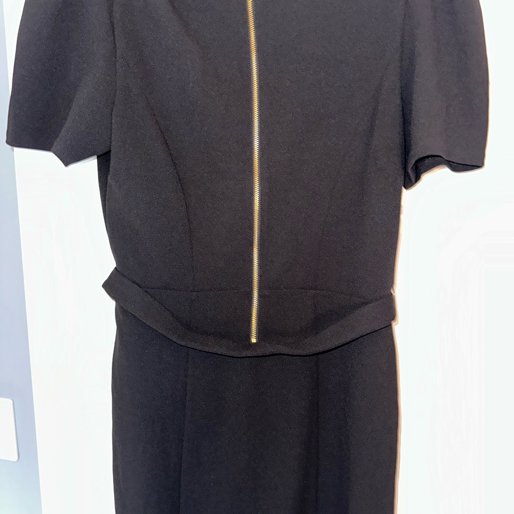 Express Black Midi Dress with Bow Belt Detail - Picture 4 of 4